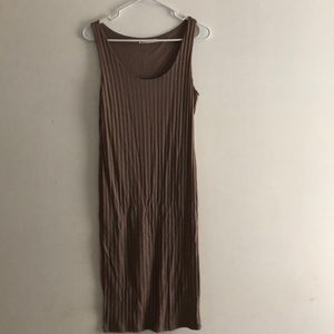 Taupe midi dress